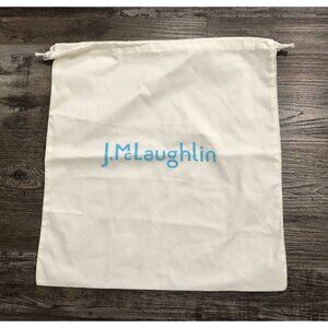 J. McLaughlin White Drawstring Dust Bag 13x14"